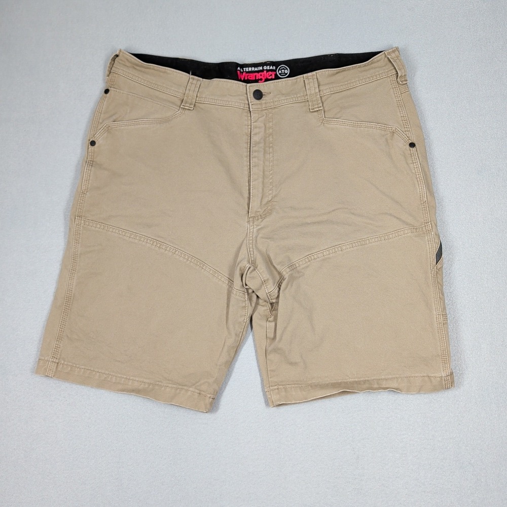 Wrangler Shorts Mens 38 Tan ATG All Terrain Gear Canvas Cargo Outdoor